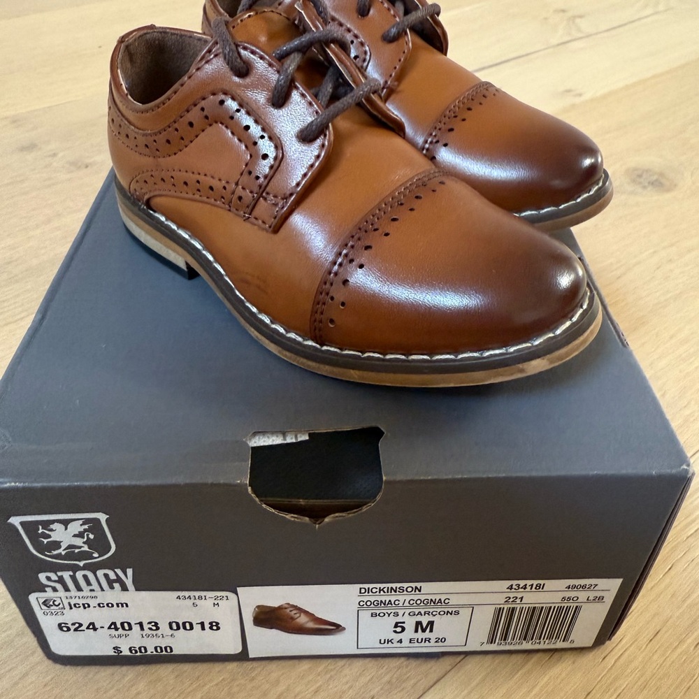 Stacy Adams Cognac Boys' Oxford Shoes